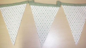 BUNTING WITH GREEN TRIM